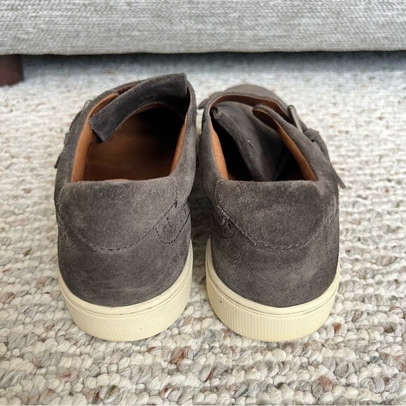 Frye Gemma Kiltie Smoke Gray Suede Oxford Wingtip Loafer Fashion Sneaker - Picture 8 of 11